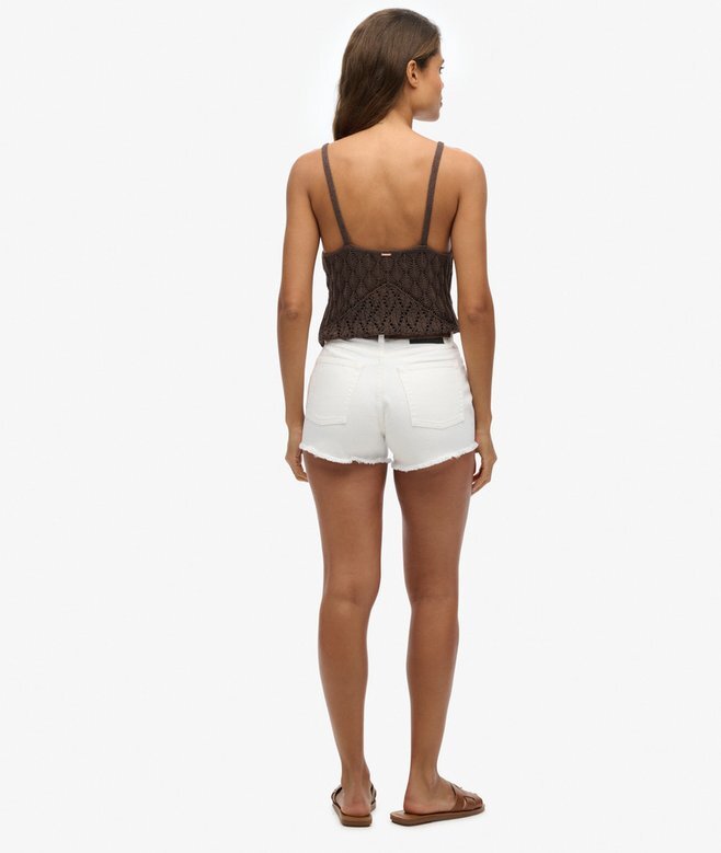 Denimshorts med hög midja Denimshorts med hög midja