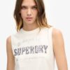 Embellished Archive Fitted Tank Top Embellished Archive Fitted Tank Top