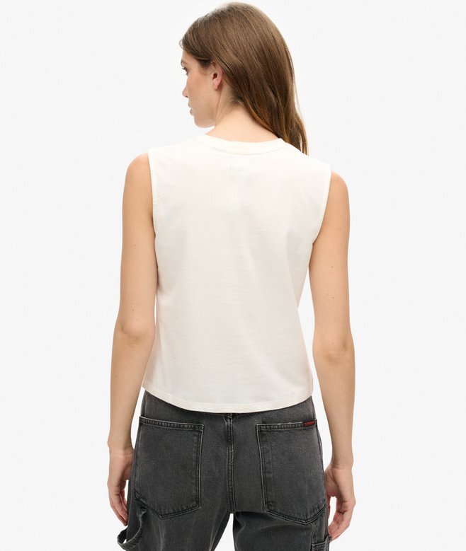 Embellished Archive Fitted Tank Top Embellished Archive Fitted Tank Top