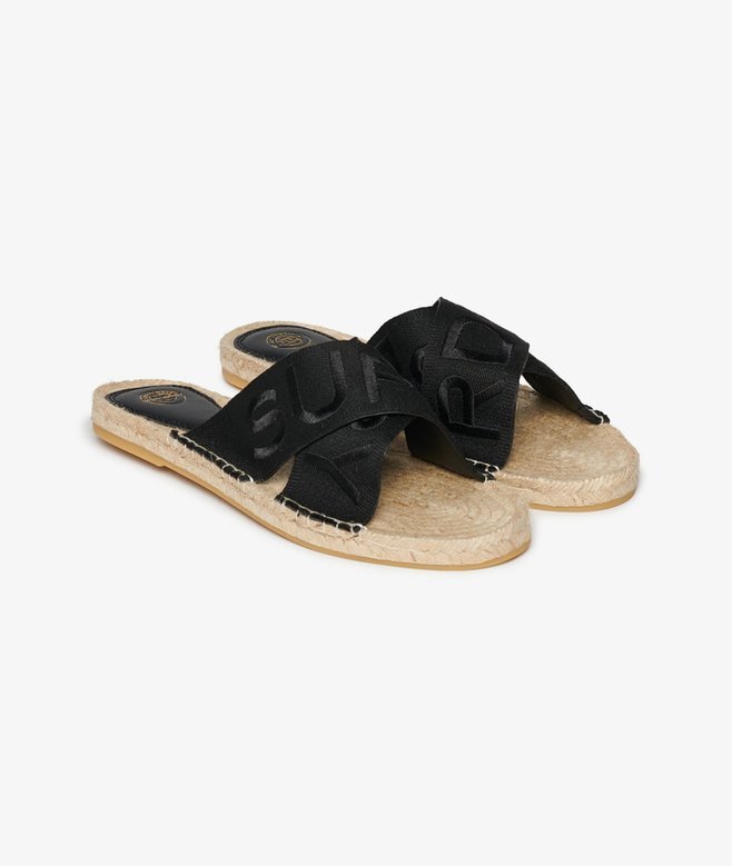 Espadrille-sandaler med korsade remmar Espadrille-sandaler med korsade remmar