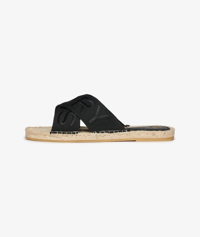 Espadrille-sandaler med korsade remmar Espadrille-sandaler med korsade remmar