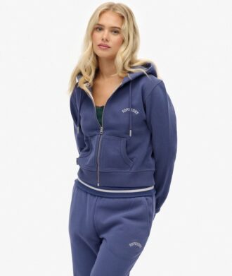 Essential Logo Cropped Zip Hoodie