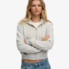 Essential Logo Cropped Zip Hoodie