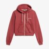 Essential Logo Cropped Zip Hoodie