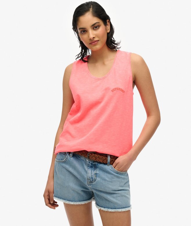 Essential Logo Garment Dye Vest Top Essential Logo Garment Dye Vest Top