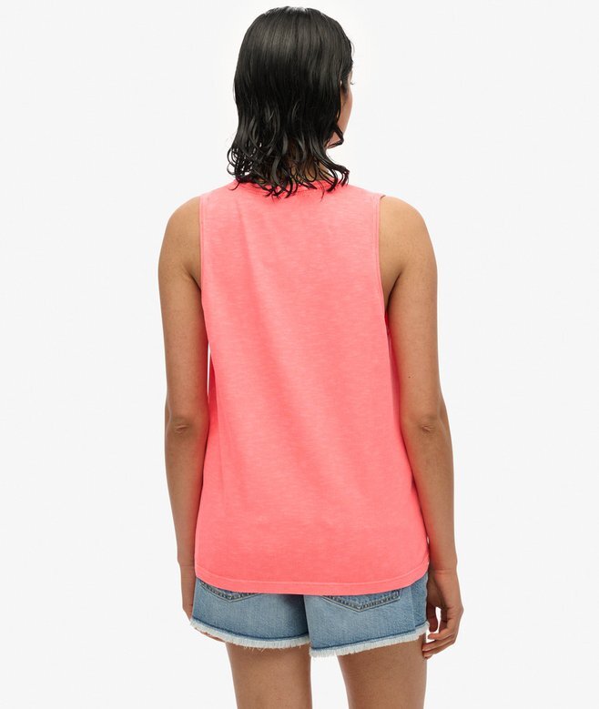 Essential Logo Garment Dye Vest Top Essential Logo Garment Dye Vest Top
