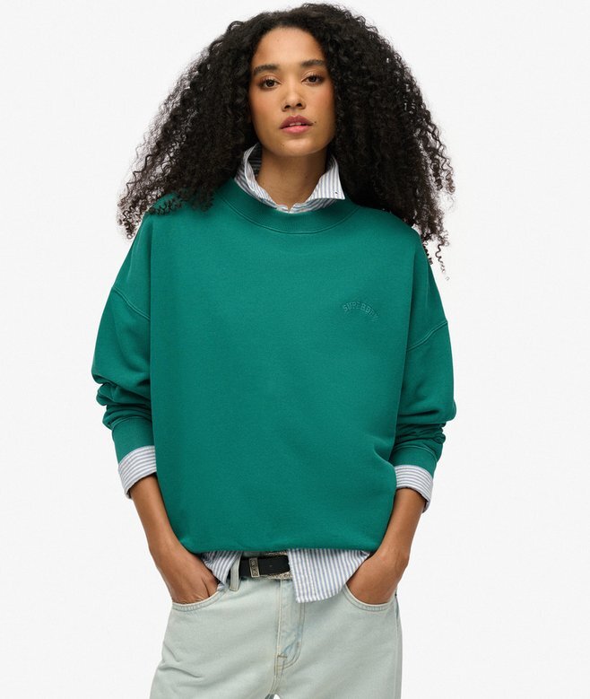 Essential Logo Oversized Crew Sweatshirt Essential Logo Oversized Crew Sweatshirt