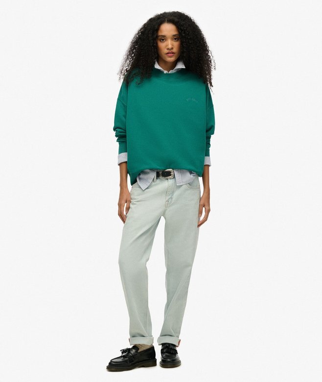 Essential Logo Oversized Crew Sweatshirt Essential Logo Oversized Crew Sweatshirt
