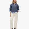 Essential Logo Oversized Half Zip Sweatshirt