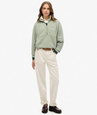 Essential Logo Oversized Half Zip Sweatshirt