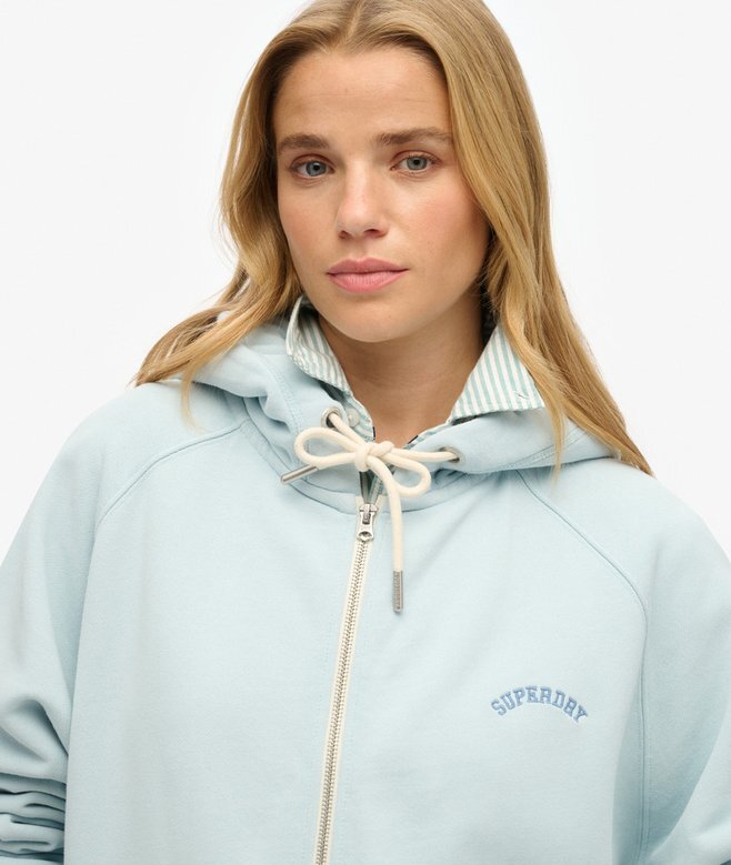 Essential Logo Oversized Raglan Zip Hoodie Essential Logo Oversized Raglan Zip Hoodie