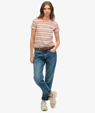 Essential Logo Striped Fitted T-shirt