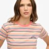Essential Logo Striped Fitted T-shirt