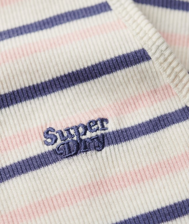 Essential Logo Striped Racer Vest Top Essential Logo Striped Racer Vest Top