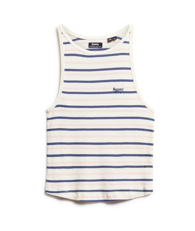 Essential Logo Striped Racer Vest Top Essential Logo Striped Racer Vest Top