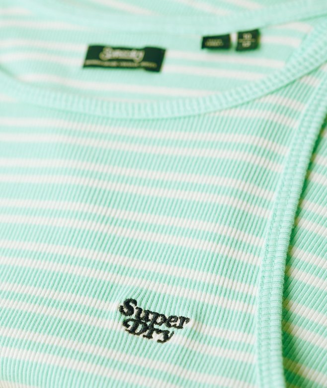 Essential Logo Striped Racer Vest Top Essential Logo Striped Racer Vest Top
