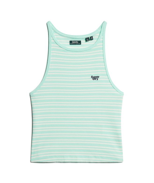 Essential Logo Striped Racer Vest Top Essential Logo Striped Racer Vest Top