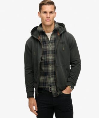 Essential Logo Washed Zip Hoodie