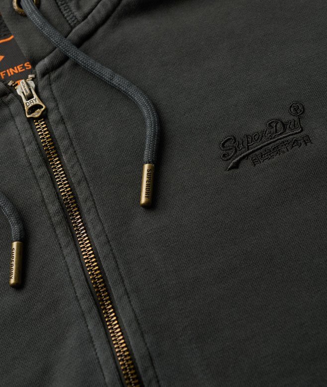 Essential Logo Washed Zip Hoodie Essential Logo Washed Zip Hoodie
