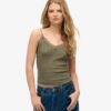 Essential Rib Lace Cami Top i Organic Cotton Essential Rib Lace Cami Top i Organic Cotton