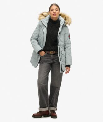 Everest hooded fuskpäls parkas