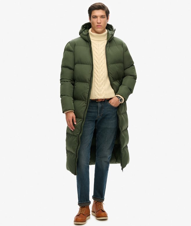 Extra lång Puffer-jacka Extra lång Puffer-jacka