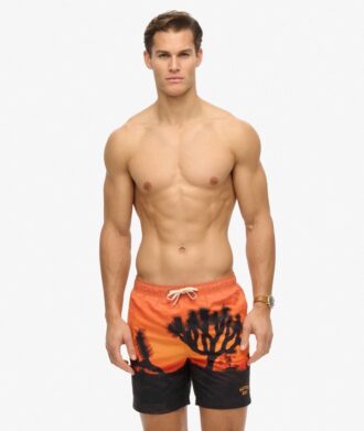 Fotografiska 17-tums återvunna badshorts