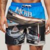 Fotografiska 17-tums återvunna badshorts