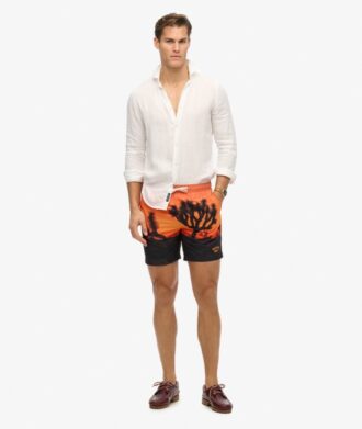 Fotografiska 17-tums återvunna badshorts