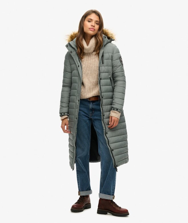 Fuji Hooded Longline Puffer Coat Fuji Hooded Longline Puffer Coat