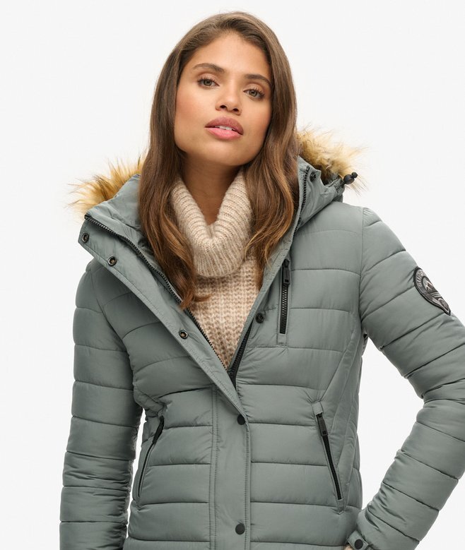 Fuji Hooded Longline Puffer Coat Fuji Hooded Longline Puffer Coat