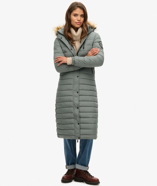 Fuji Hooded Longline Puffer Coat Fuji Hooded Longline Puffer Coat