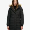 Fuji midlång Puffer-jacka med Hooded-design Fuji midlång Puffer-jacka med Hooded-design