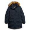 Fuji midlång Puffer-jacka med Hooded-design Fuji midlång Puffer-jacka med Hooded-design