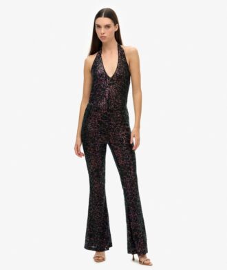 Halter-jumpsuit med paljetter Halter-jumpsuit med paljetter