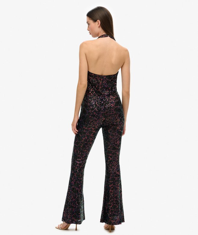 Halter-jumpsuit med paljetter Halter-jumpsuit med paljetter