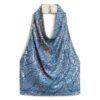Haltertop med cowl neck och paljetter