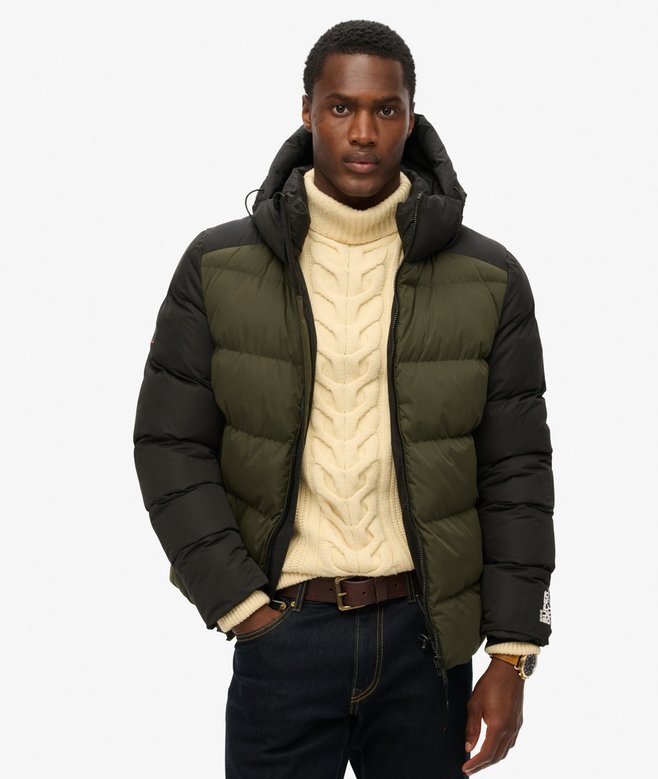 Hood Colour Block Sport Puffer Hood Colour Block Sport Puffer