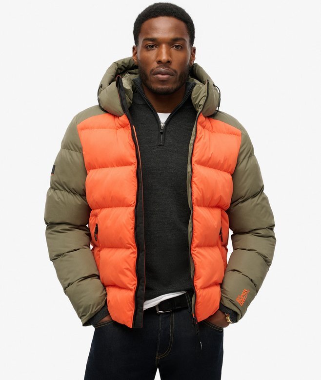 Hood Colour Block Sport Puffer Hood Colour Block Sport Puffer