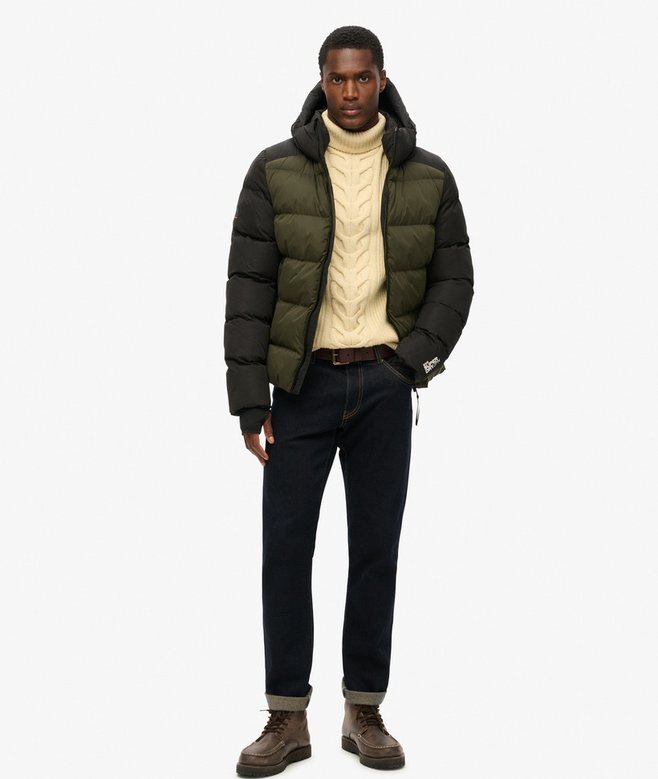 Hood Colour Block Sport Puffer Hood Colour Block Sport Puffer