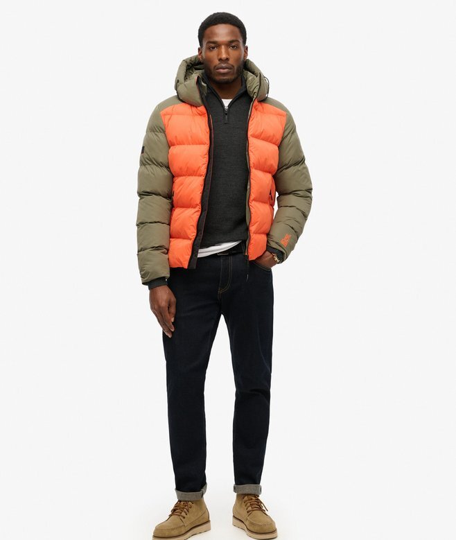 Hood Colour Block Sport Puffer Hood Colour Block Sport Puffer