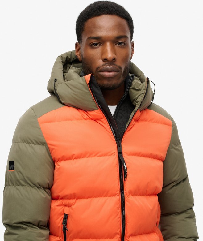 Hood Colour Block Sport Puffer Hood Colour Block Sport Puffer