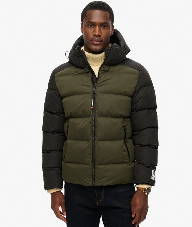 Hood Colour Block Sport Puffer Hood Colour Block Sport Puffer
