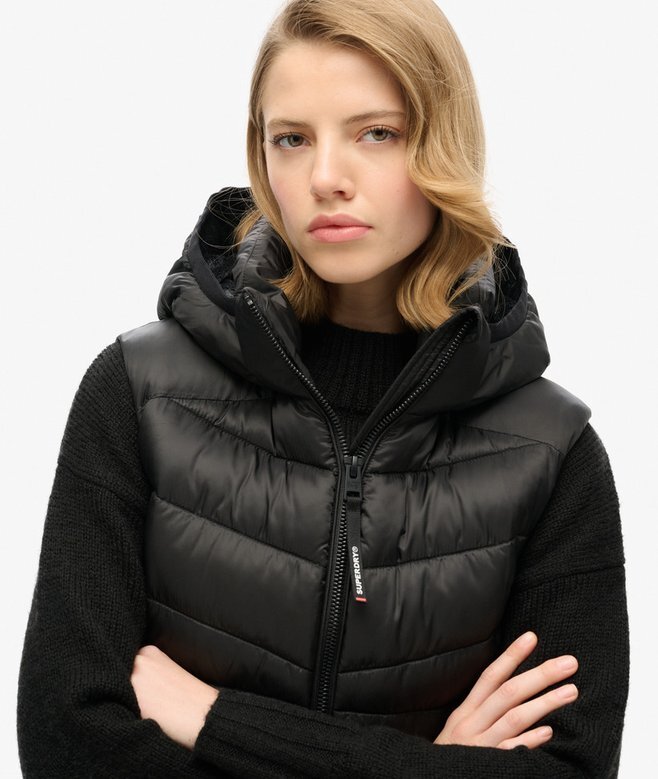 Hooded Fuji Quilt-vadderad väst Hooded Fuji Quilt-vadderad väst