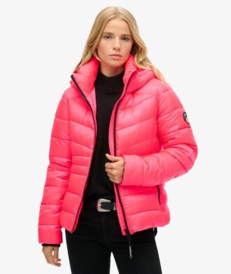 Hooded Fuji Quilted Padded Jacket