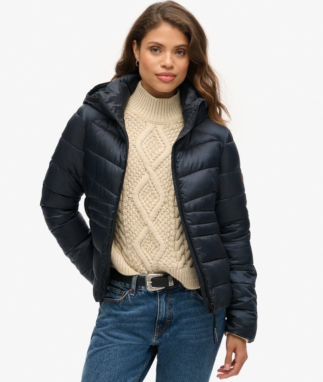 Hooded Fuji Quilted Padded Jacket Hooded Fuji Quilted Padded Jacket