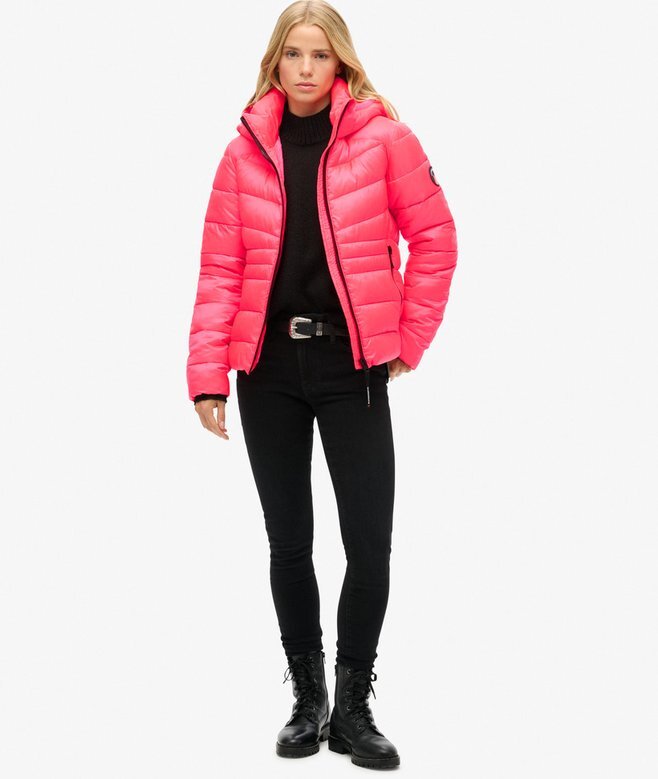 Hooded Fuji Quilted Padded Jacket Hooded Fuji Quilted Padded Jacket
