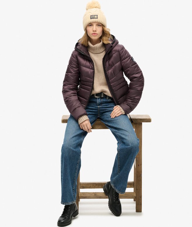 Hooded Fuji Quilted Padded Jacket Hooded Fuji Quilted Padded Jacket