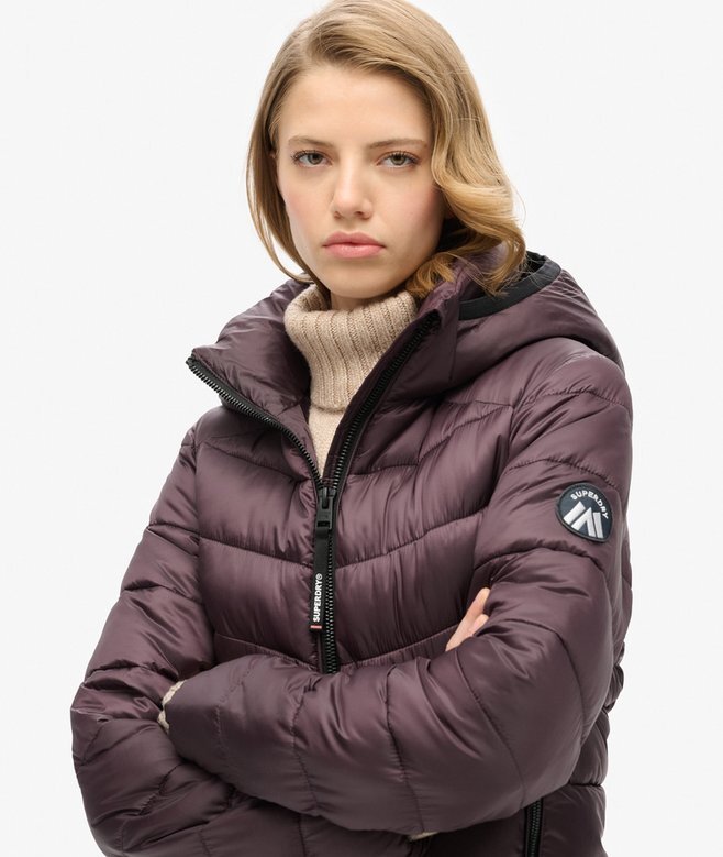 Hooded Fuji Quilted Padded Jacket Hooded Fuji Quilted Padded Jacket