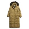 Hooded long parkas in fur